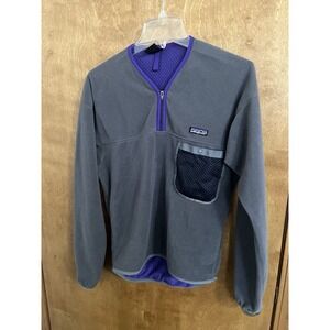 Patagonia Vintage Kayaking Pullover 1/4 Zip Fleece Jacket Retro Collarless SZ M